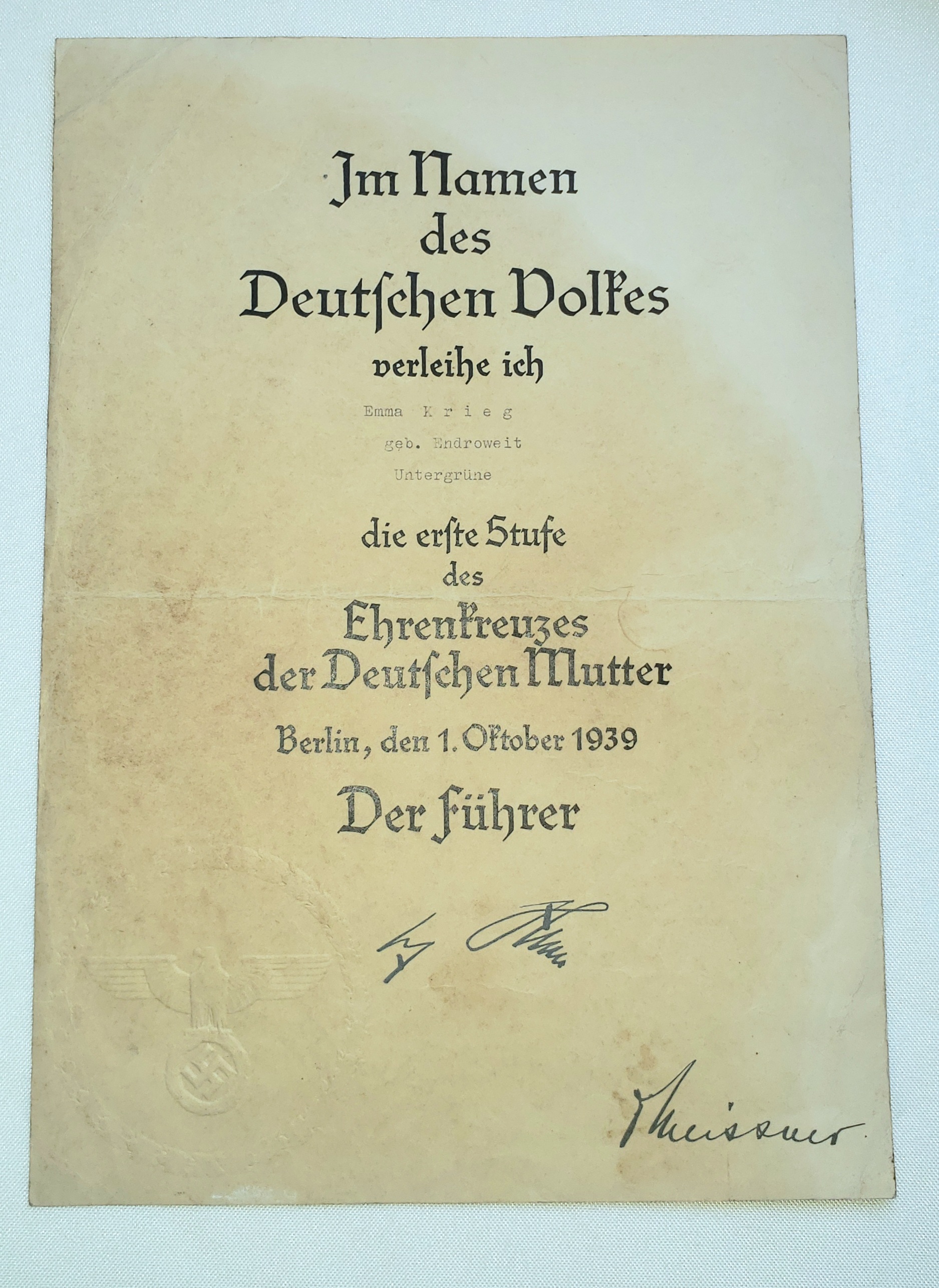 Political Organizations: NSDAP , SA, HJ,RAD.